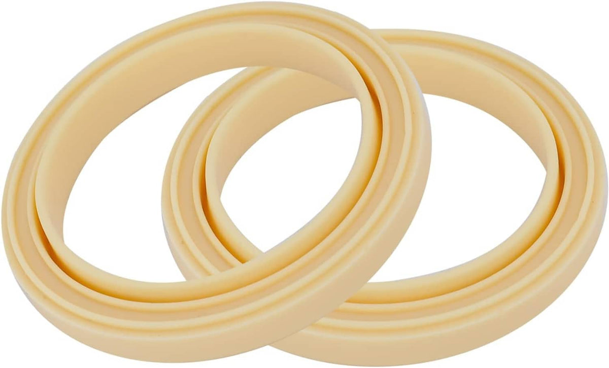 Light beige silicone steam ring gasket set, two overlapping double loops