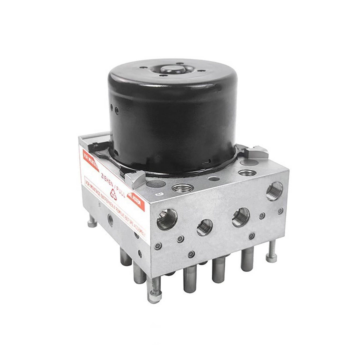 ABS control module unit 68067457AA side view with black top, ports, and mounting studs