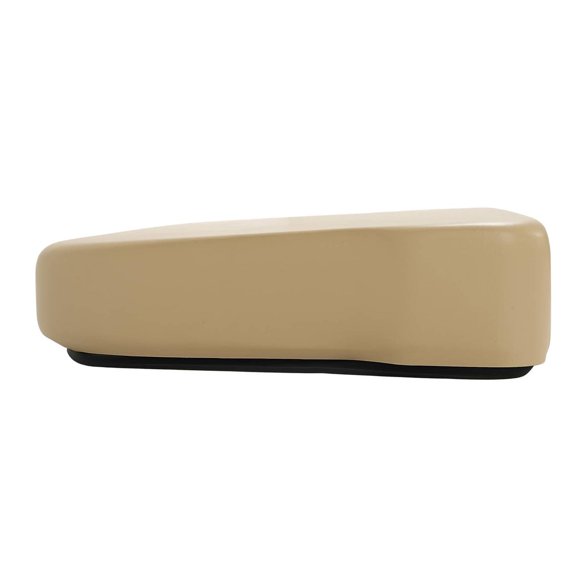 Tan seat bottom cushion with black underside trim and low-profile base