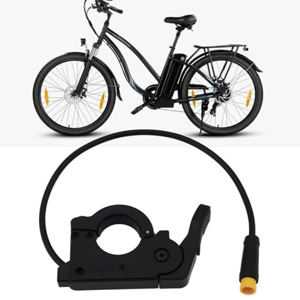 Electric bike thumb throttle for handlebar, black controller with cable and 3-pin plug
