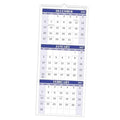 3-month wall calendar showing December 2026, January 2027, and February 2027 with purple headers