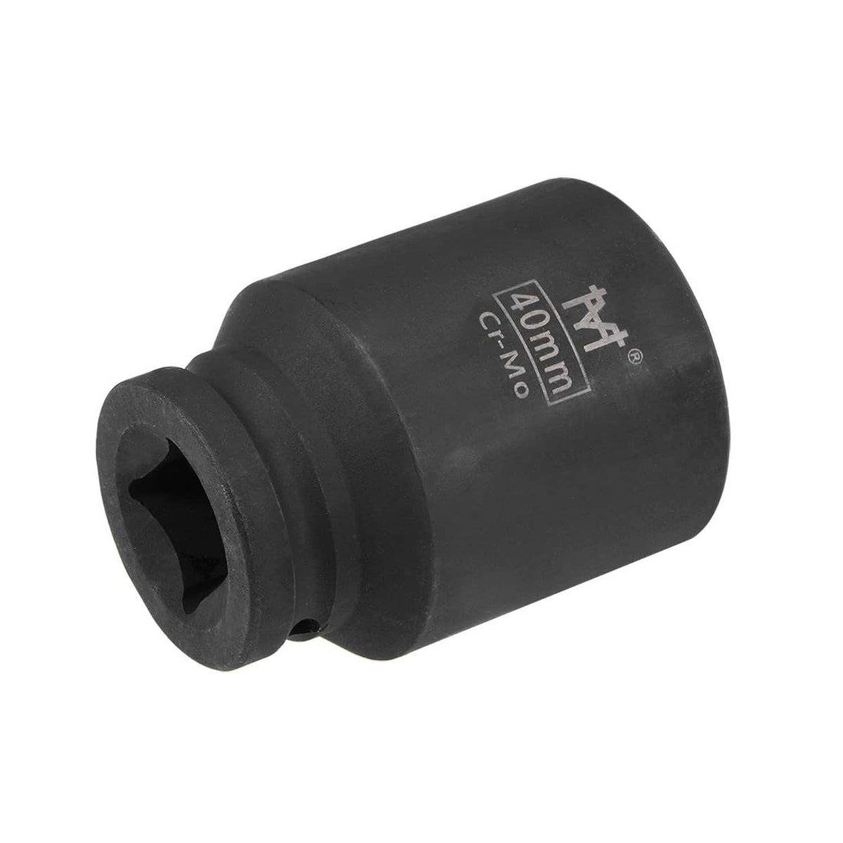 3/4-inch drive 6-point deep impact socket, black, 40mm size