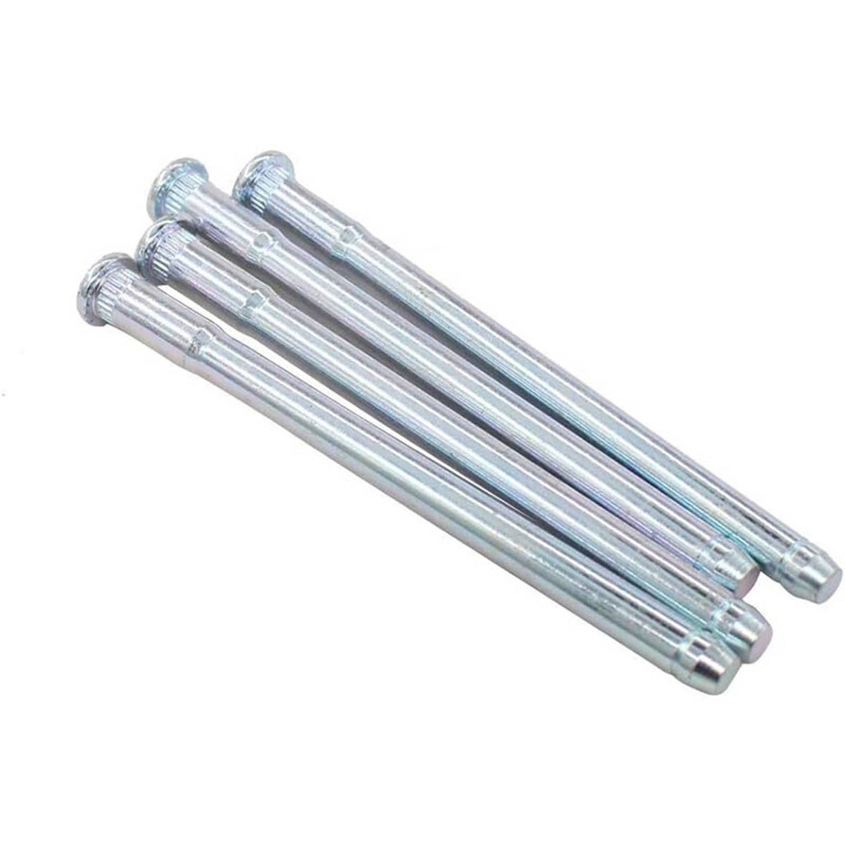 Door hinge pin bushing repair kit with three silver steel hinge pins with end caps