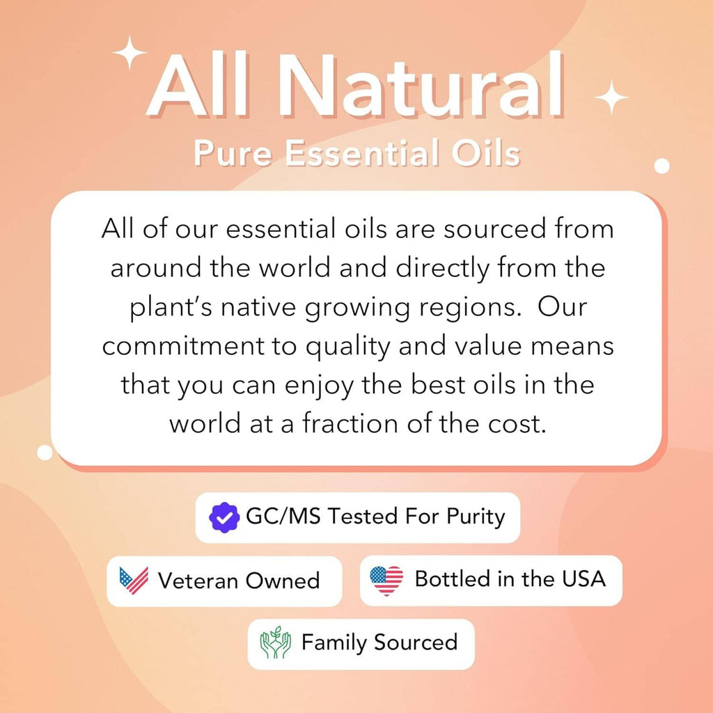 Hair serum oil packaging panel with all-natural essential oils and certification badges