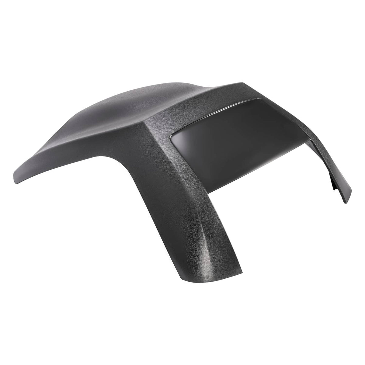 Dark gray air dam cap with curved sides and top cover