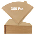 Unbleached cone coffee filters, #2 size, 300-count stack of brown paper cones