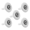 Hot tub jet diffuser replacements, five white face plates with gray inserts