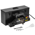 Electric hydraulic rebar cutter tool with black motor housing and handle