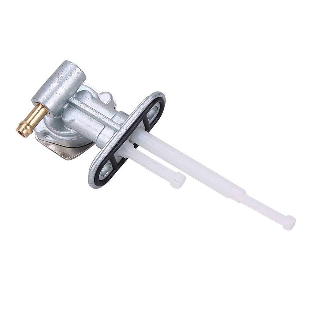 Fuel tank petcock valve assembly with lever and side inlet/outlet ports