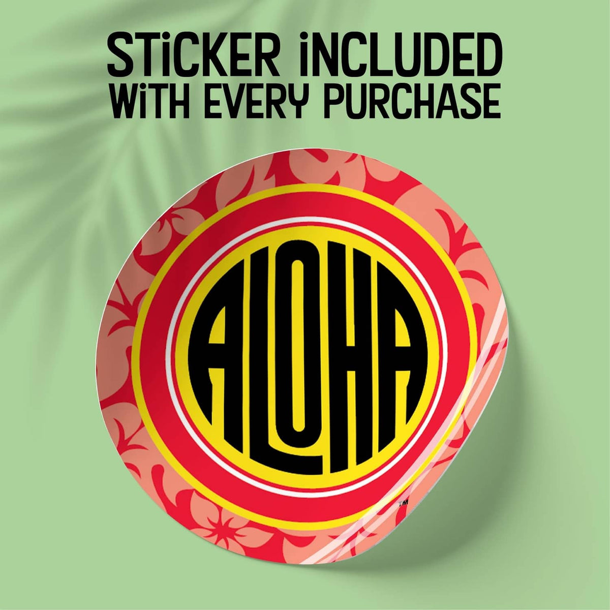 Round Aloha soy sauce logo sticker