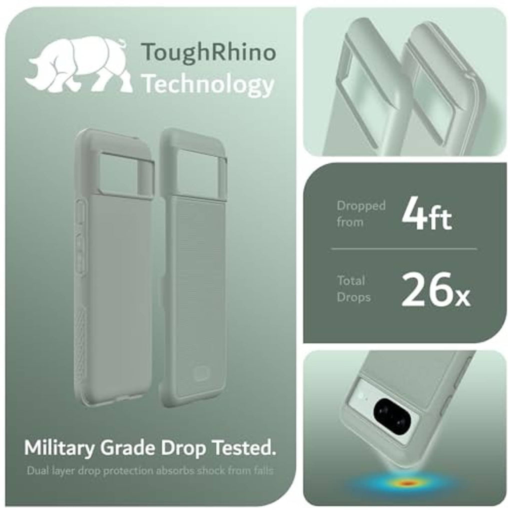 Military grade drop-tested phone case with dual-layer protection and textured surface