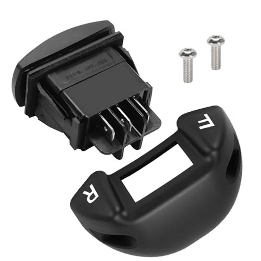 Forward/reverse switch housing with electrical terminals and black lever handle