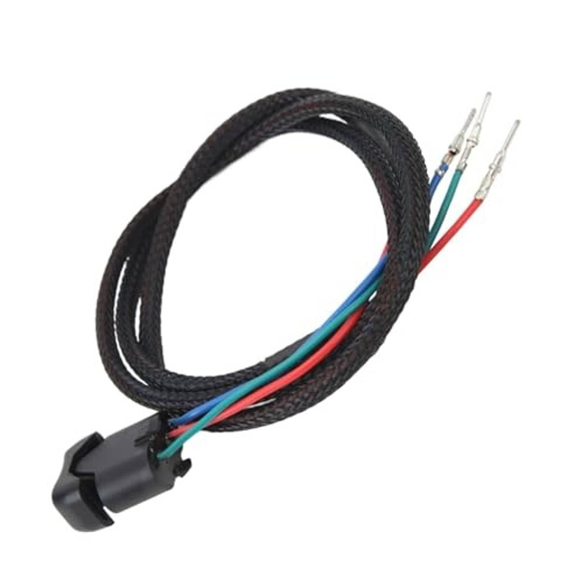 Outboard trim tilt switch wiring harness with black module and multi-wire terminal ends