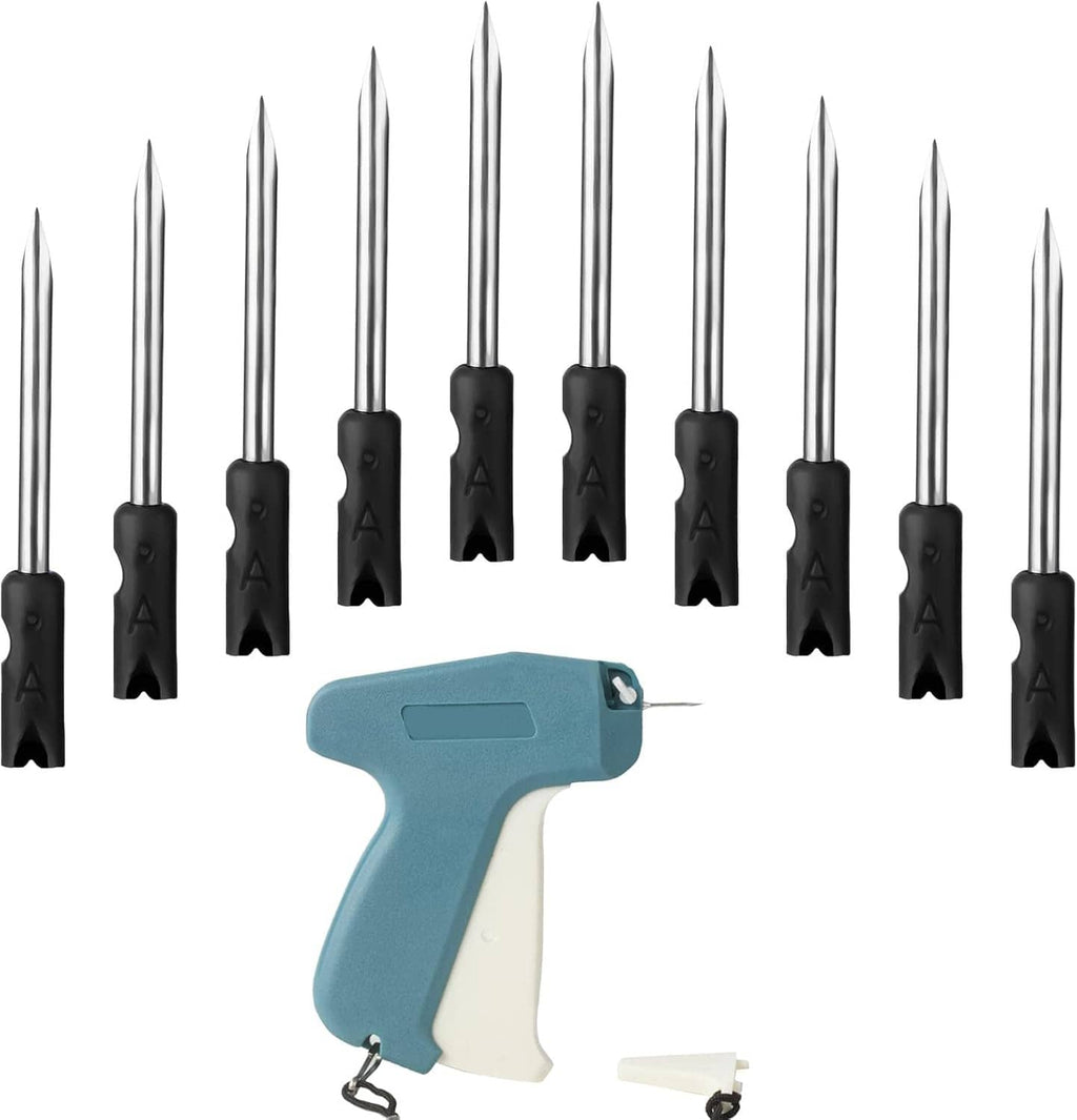 Clothing tagging gun with 10 steel needles and black needle holders
