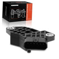 Crankshaft position sensor with black connector and mounting plate, side view