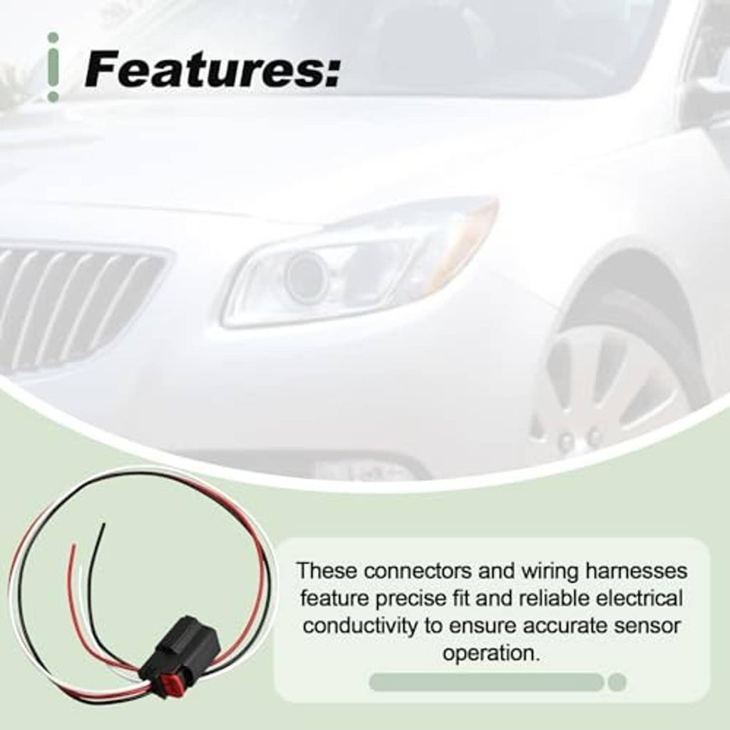 3-pin wiring harness pigtail connector with red, black, and white wires