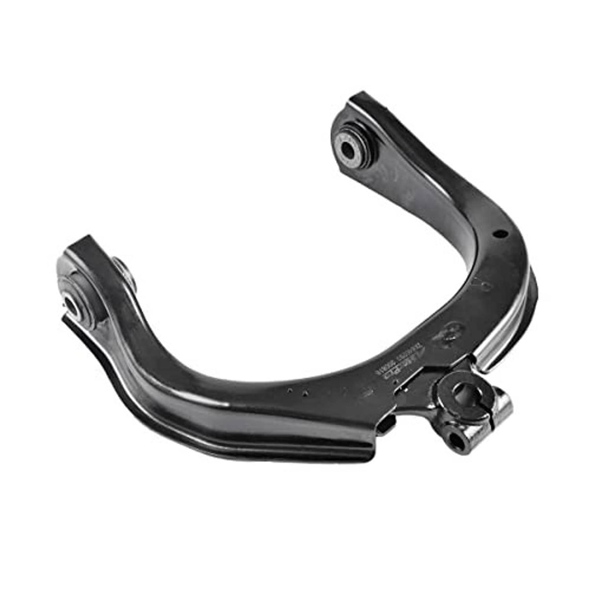 Front upper control arm with ball joint mounting points and curved steel frame