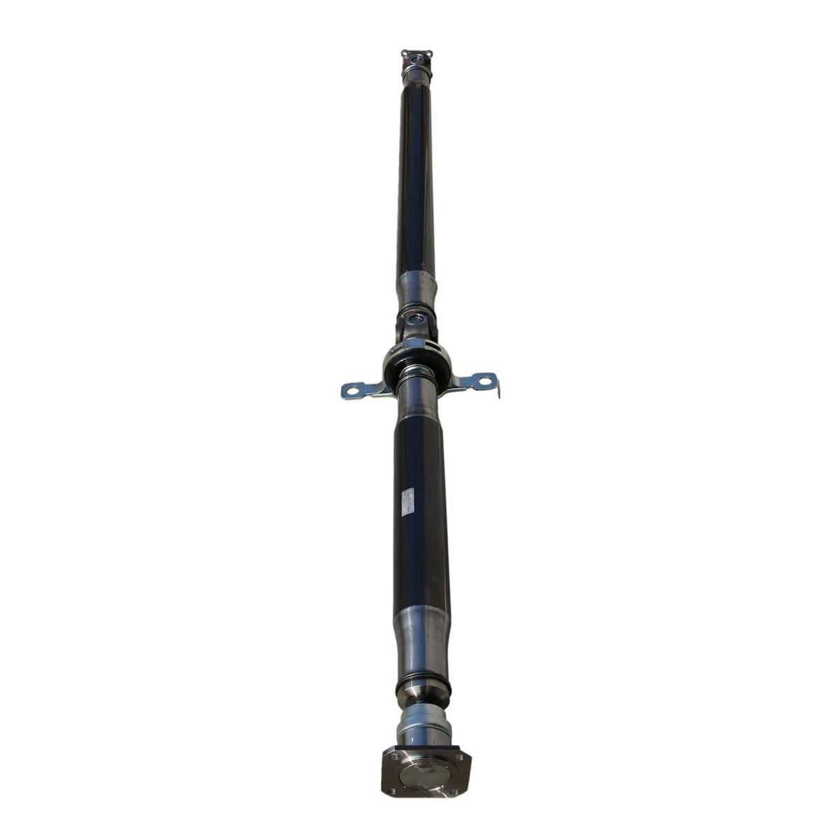 Rear driveshaft prop drive shaft with black tube and mounting bracket ends