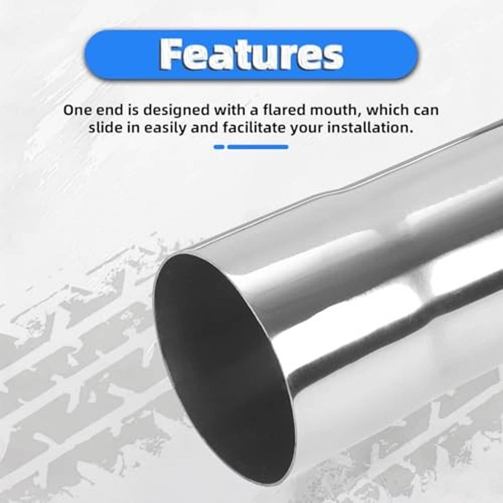 Stainless steel 180-degree exhaust pipe with flared mouth end for easier installation
