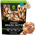 Roasted unsalted shelled Brazil nuts, 4 oz pack with nuts pictured on pouch