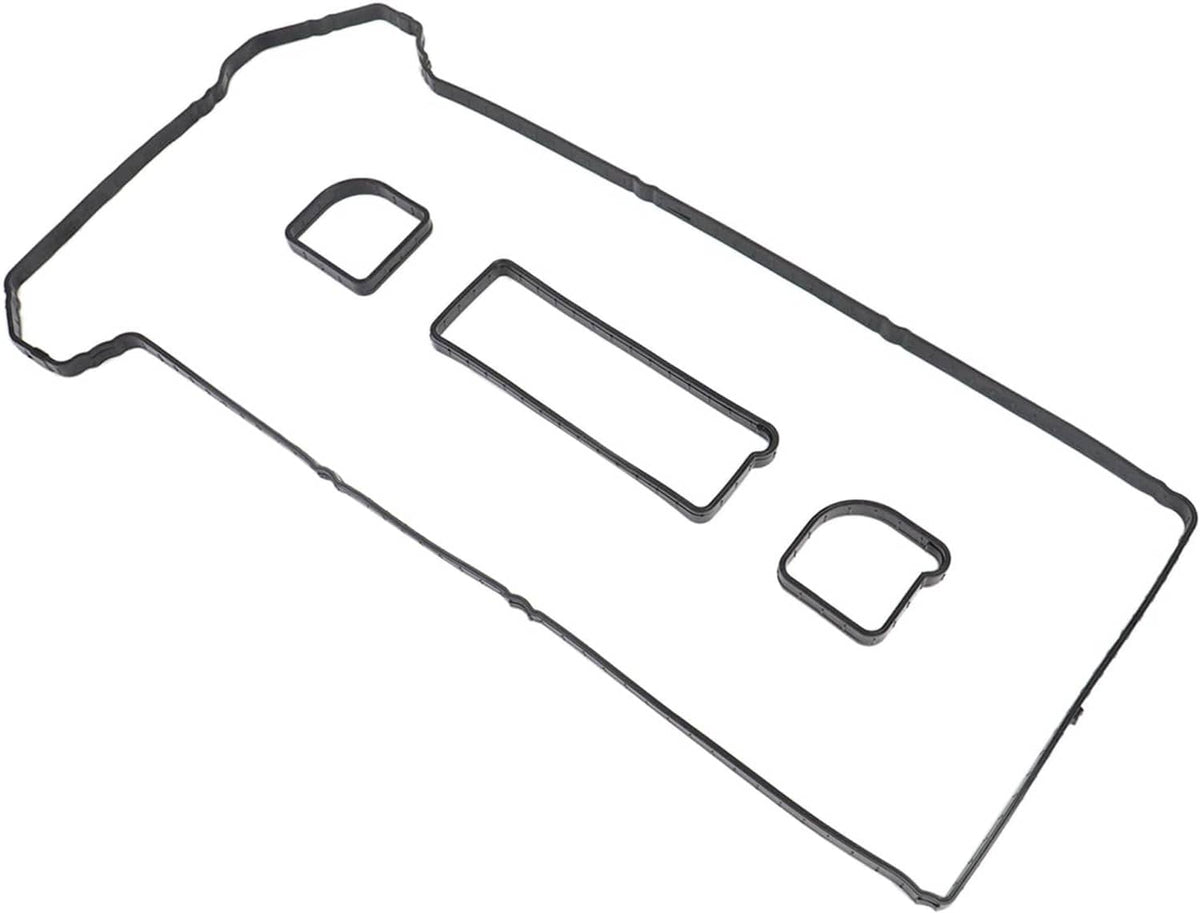 Valve cover gasket set with long gasket and three smaller molded seal shapes.