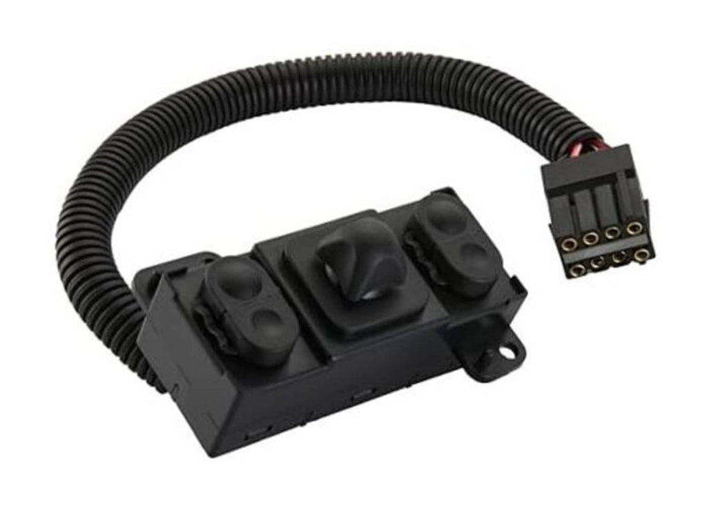 Black power seat tilt switch module with wiring harness and electrical connector