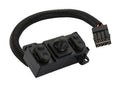 Black power seat tilt switch module with wiring harness and electrical connector