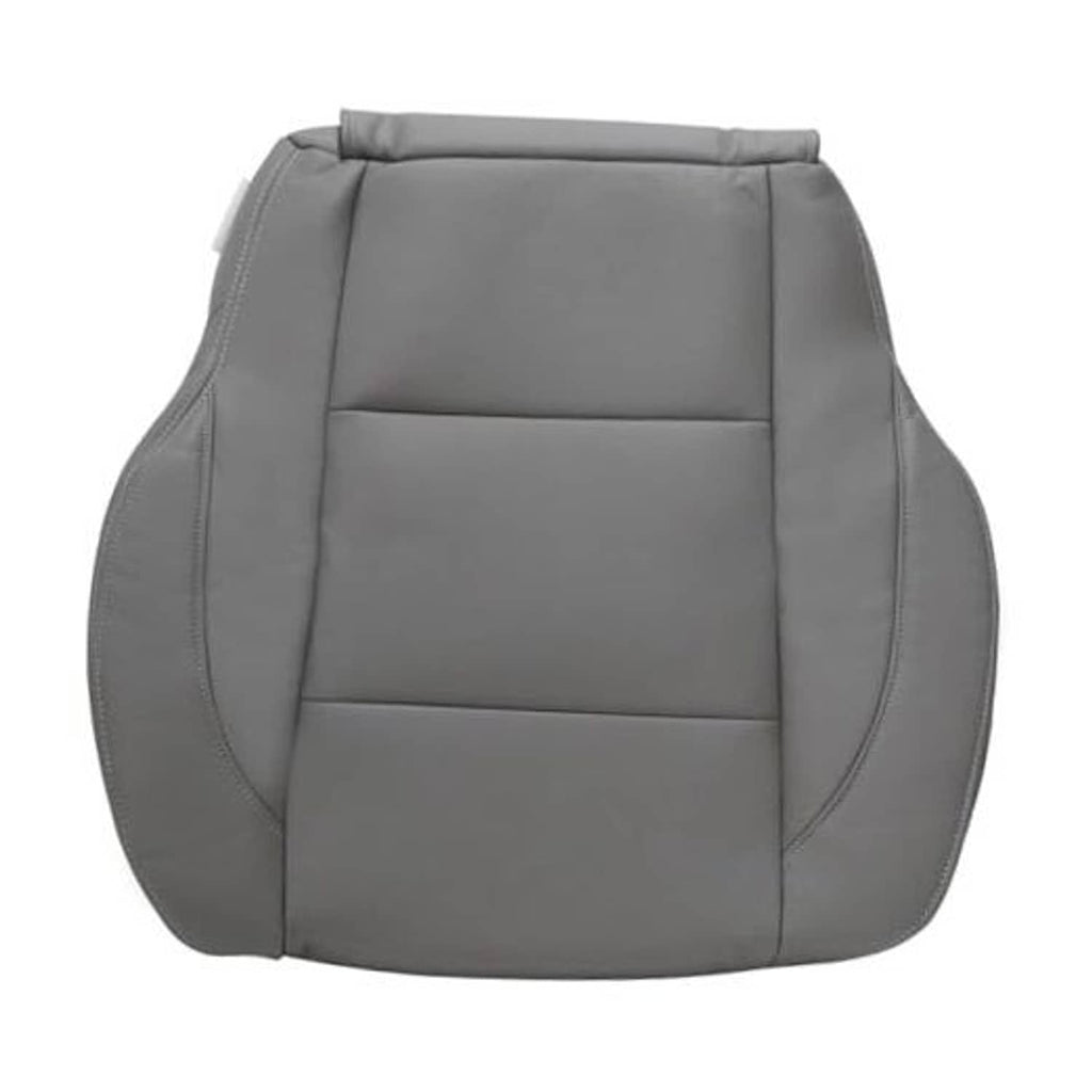 Gray front driver seat bottom replacement cover with stitched panel design