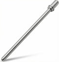 Metal sandblaster nozzle extension wand with tapered tip, silver finish