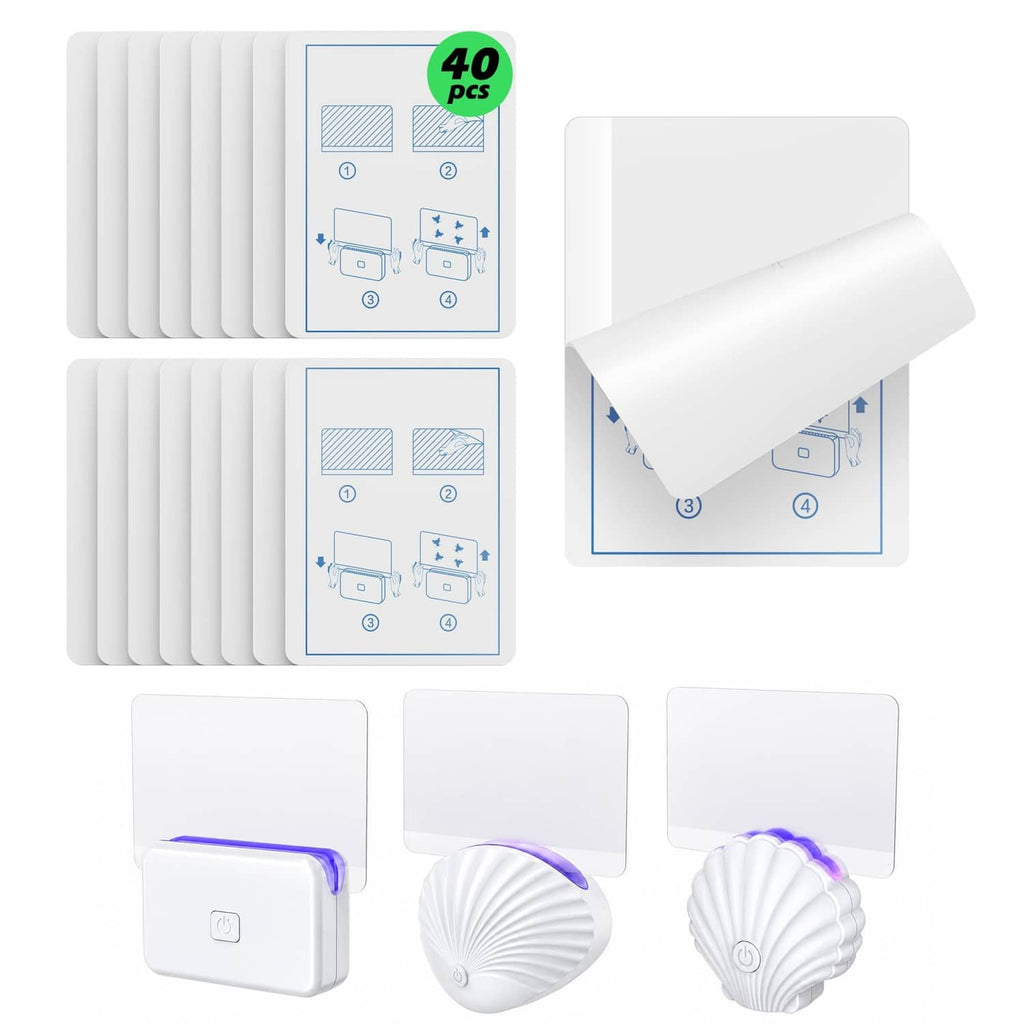 Pack of 40 clear UV sticky board refill cards, peel-and-stick labels