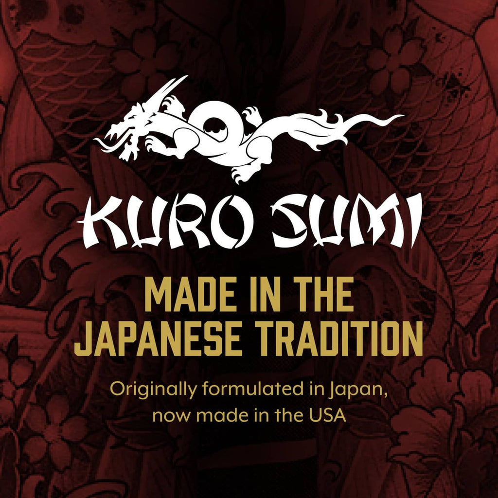 Tattoo ink brand graphic with “Made in the Japanese Tradition” text