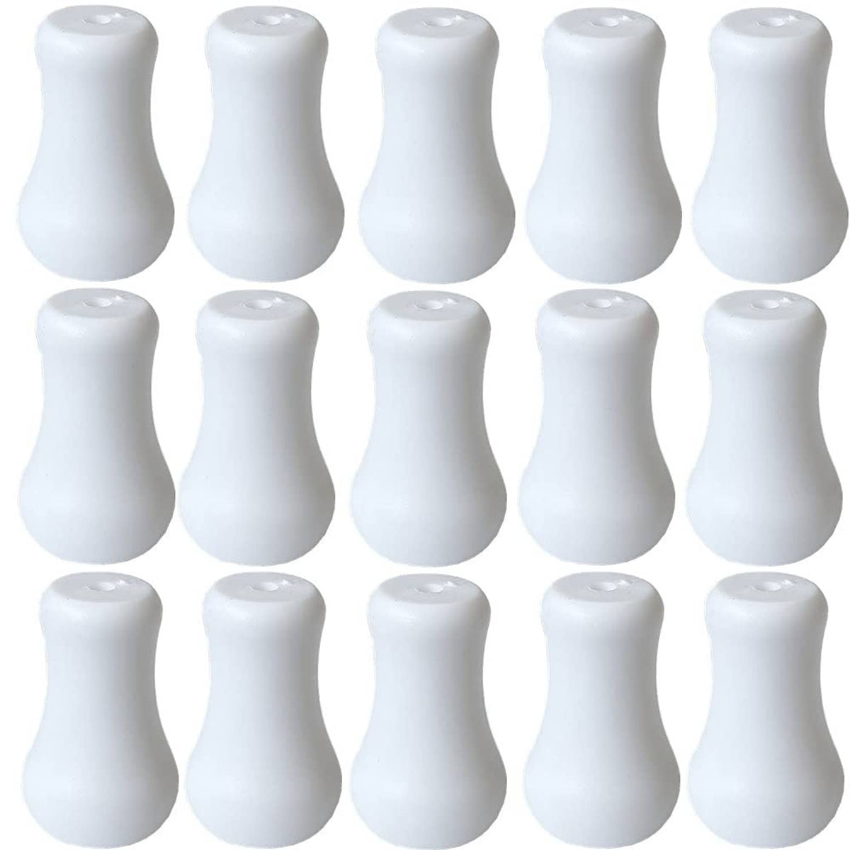 White plastic blind cord tassel knobs, 20-pack, multiple pieces shown