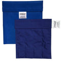 Blue and dark blue FRIO cooling wallet with fold-over flap and open front pocket