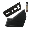 Black seat trim panel bezel set with switch icon cutouts