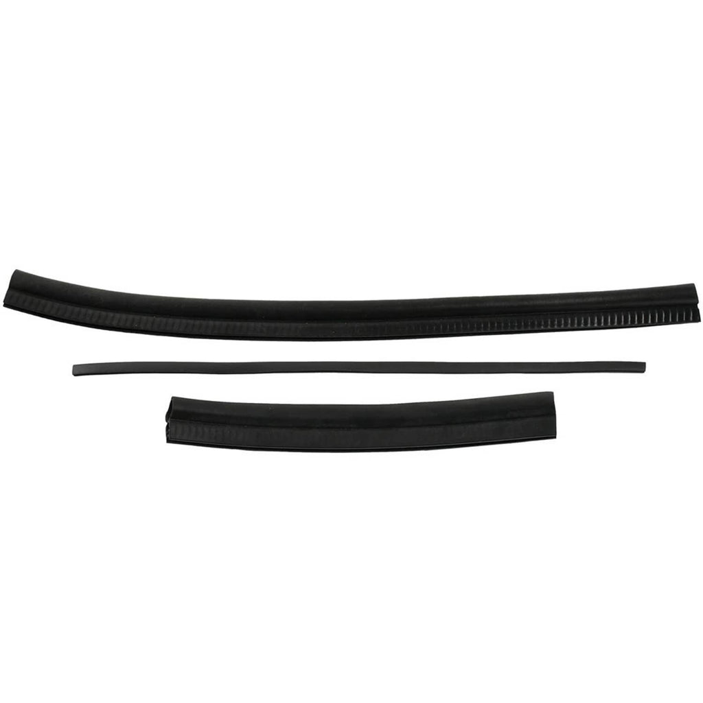Set of black rubber intake hoses with connector trim pieces