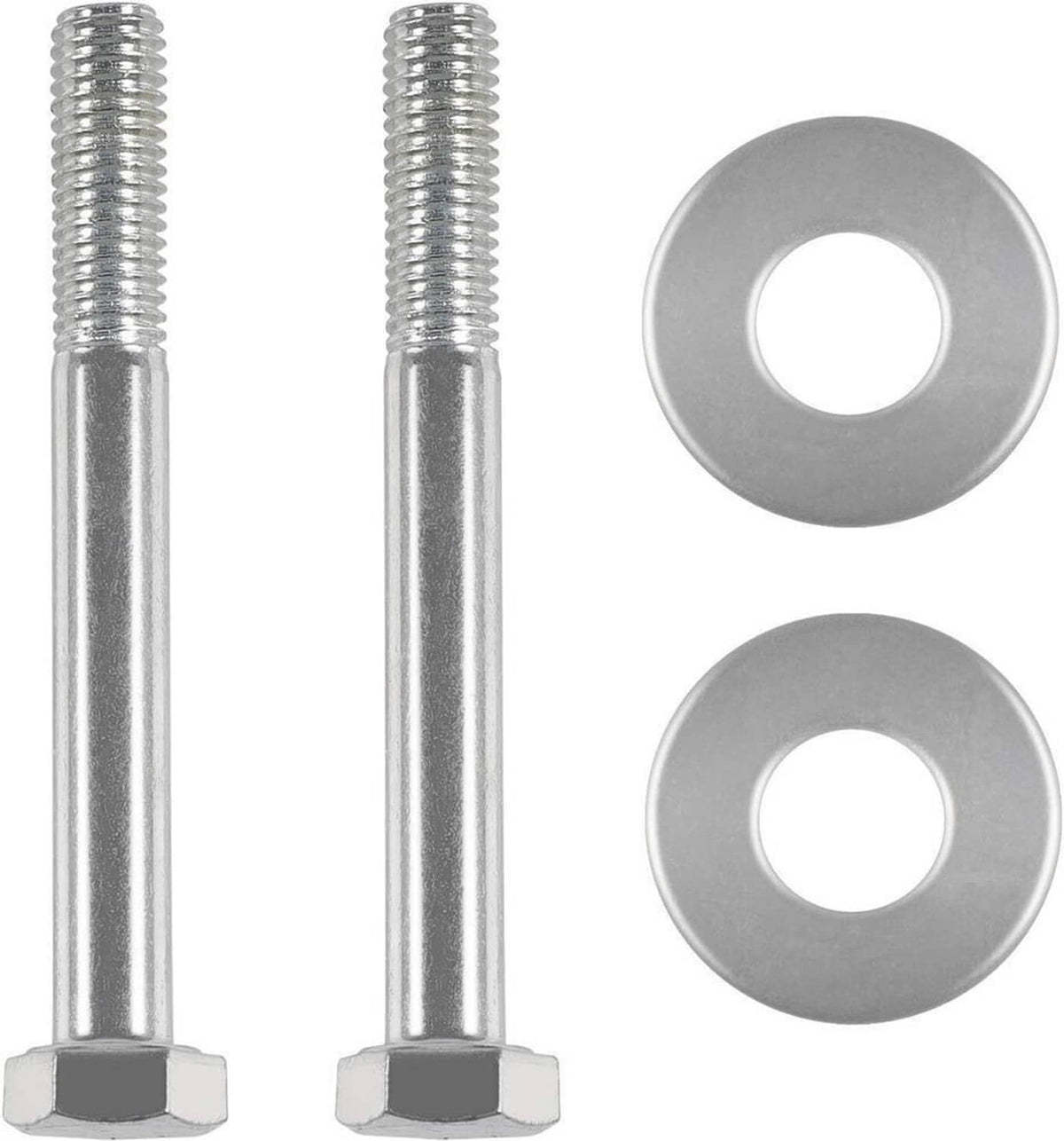 Two threaded bolts and two gray washers included in the holding tool set