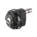 Rotary pressure washer nozzle tip, black housing with quick-connect metal end