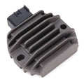 Voltage regulator rectifier module, dark gray finned housing with black electrical plug