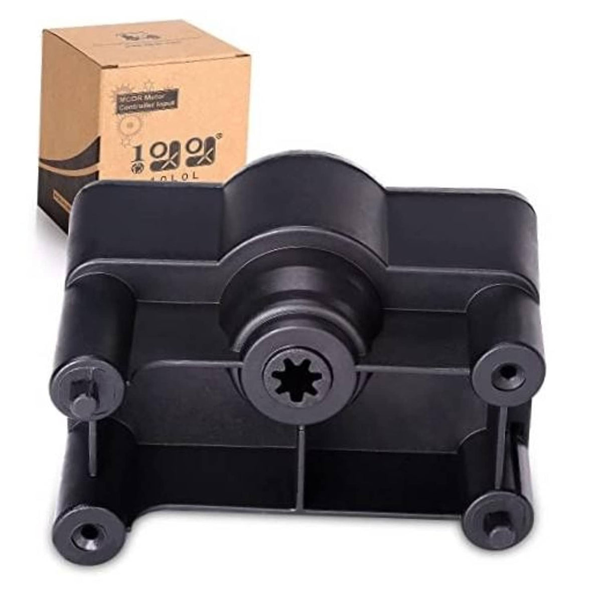 Black throttle potentiometer accelerator assembly with mounting screws and connector ports
