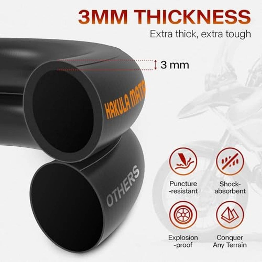 Rolled view of thick black inner tube, approx. 3 mm tube wall