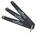 3-piece slim offset screwdriver set with 90-degree offset heads, black handles