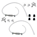 Brake bleeder hose kit with clear tubing, one-way check valve, and metal quick fittings