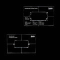 Kaish Music acrylic humbucker pickup cavity routing template with cutout and size markings