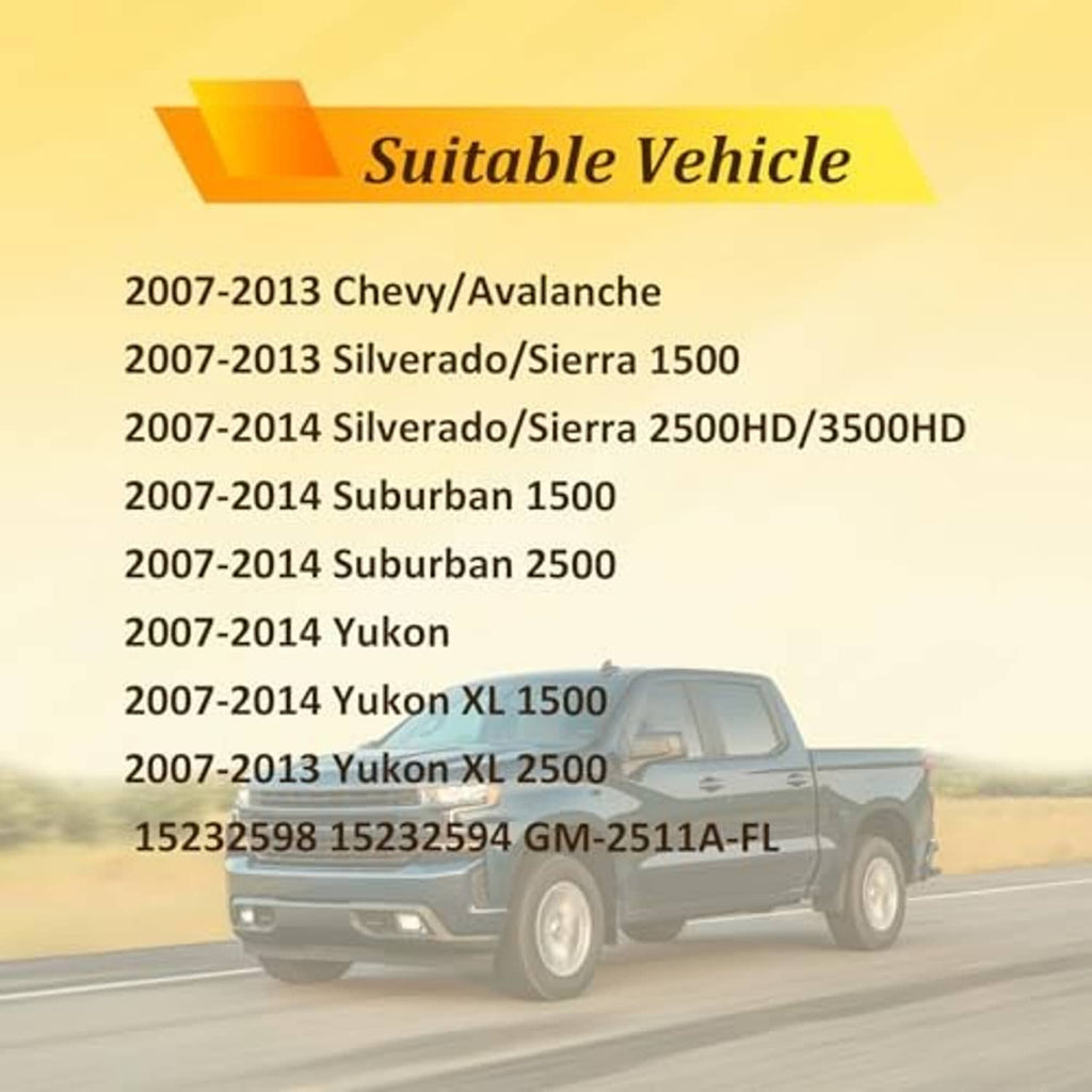 Black seat recliner handle with compatible vehicle list graphic shown