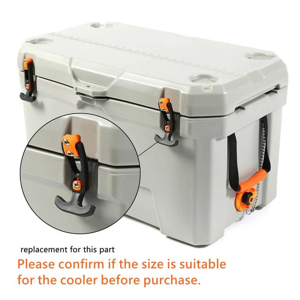 RivetOak Creatyi 2 PCS Cooler Latch Replacements Durable Black, Orange
