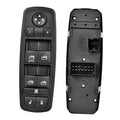 Black power window switch front and rear with icon buttons and connector