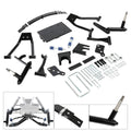 Golf cart double A-arm lift kit parts kit with brackets, control arms, and hardware